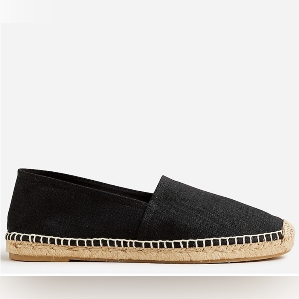 J Crew Made-in-Spain espadrille flats in linen size 10 - Picture 3 of 13